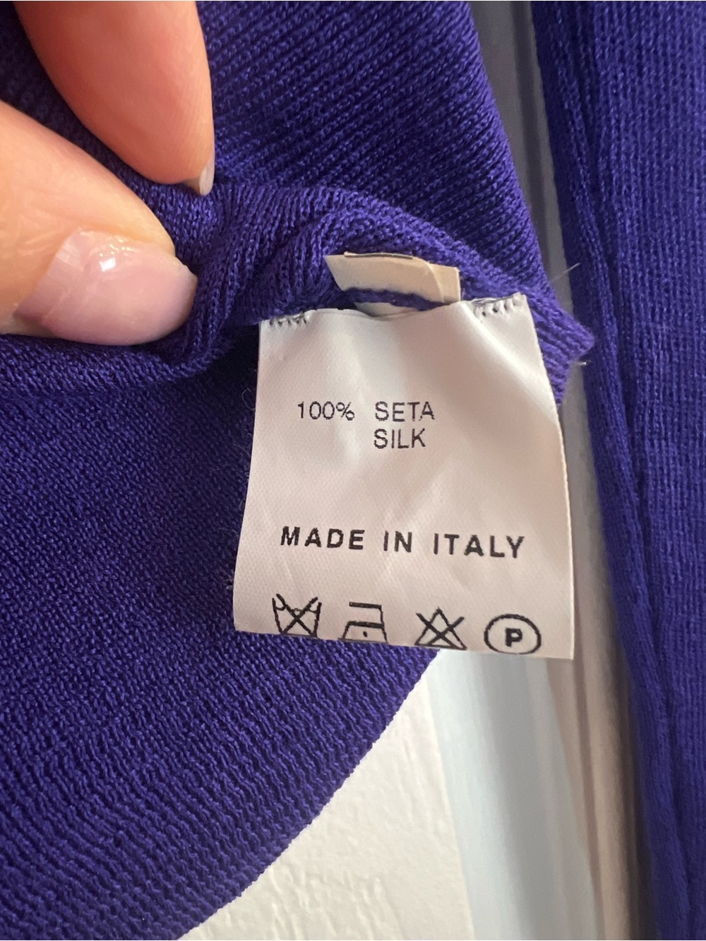 Y2K Vintage Gucci Early 2000’s  Women’s Purple V-Neck 100% Silk Long Sleeve Top - Picture 4 of 8